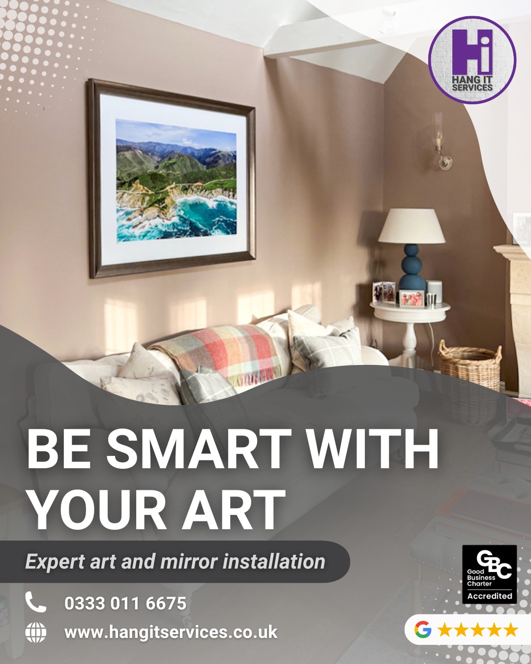 A house only feels like a home once the art is on the walls. Whether it’s a single statement mirror in your hallway or a complex gallery wall for an office project, our expert team ensures every piece is displayed to its full potential.

Why risk the DIY headache when you can have a perfect finish in half the time?

✅Residential & Commercial
✅Expert Mirror Hanging
✅Bespoke Project Management

✨ Get smart with your art. Visit www.hangitservices.co.uk to request a quote.

#ArtInstallation #MirrorInstallation #PictureHanging #ProfessionalHanger #GalleryWall #GoodBusinessCharter #HomeServicesUK