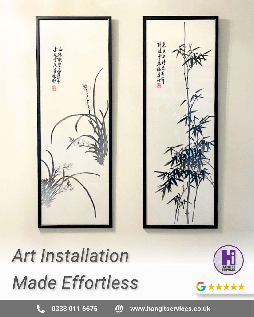 Minimal design demands maximum precision. 🌿🖼️
In a clean, minimalist interior, there is nowhere for mistakes to hide. When your art layout features long vertical lines like these stunning panels, absolute levelness is non-negotiable.
We brought 'Art Installation Made Effortless' to this space by ensuring identical spacing and sharp, parallel alignment.
Our structural approach to paired artwork:
✅ Laser-guided levelling across both frames
✅ Electronic scanning to map out hidden pipes and wiring
✅ Specialised, secure wall fixings to prevent shifting
Let the specialists handle the mapping and drilling so you can just relax and enjoy the calm.
Serving London, Berkshire, Surrey, Sussex, Oxfordshire, and London:
📞 0333 011 6675
🌐 www.hangitservices.co.uk
#HangItServices #ArtInstallationMadeEffortless #MinimalistHome #InteriorDesign #DiptychArt #WallDecorInspo #PrecisionHanging #LondonInteriors