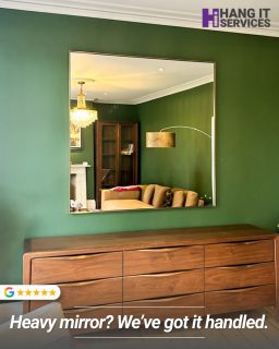 A mirror this size is only as good as the fixing behind it — and the person who put it there. We assess the wall, use the right anchors for the weight, and get it level first time.  This one's not going anywhere.  📞 0333 011 6675 | Link in bio  #MirrorInstallation #LargeMirror #HomeInteriors #InteriorDesign #HangItServices #PictureHanging #ArtInstallation #HomeDesign #InteriorStyle #SouthOfEngland #London