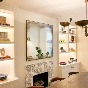 Mirror in dining room