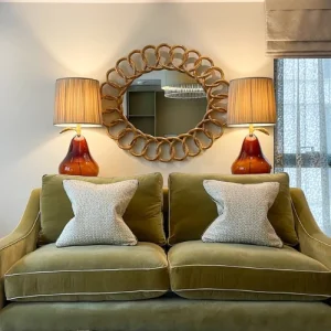 Mirror above sofa