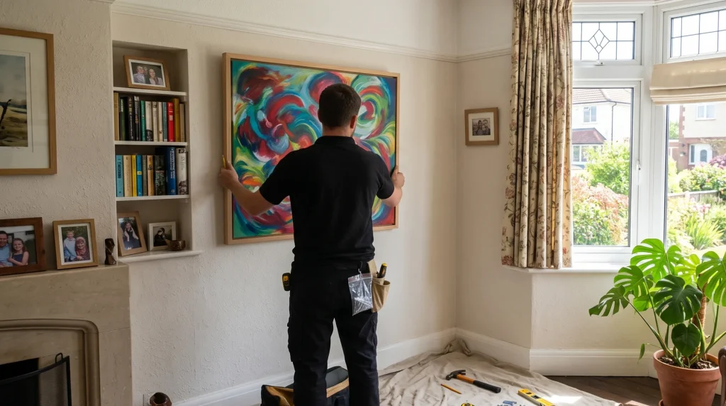 icture hanging Gloucester — gallery-trained installer hanging artwork in a Gloucester family home